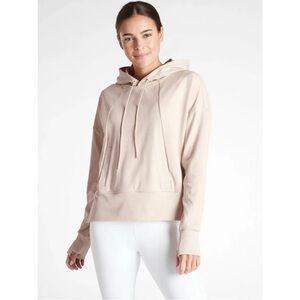 Athleta Mission Hoodie Women's Small Pullover Yoga‎ Athleisure Beige
